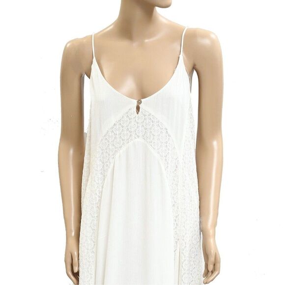Free People Free-est Trail Of Flowers Maxi Dress Lace V-Neck Sleeveless M 283496 - Picture 6 of 8